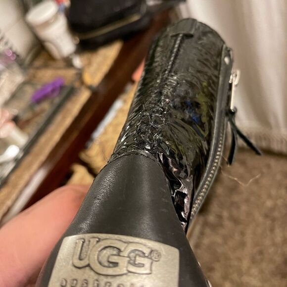 Ugg Australia Blaise short boot/slipper /shoe zip up sherpa sheepskin repaired - Picture 10 of 12